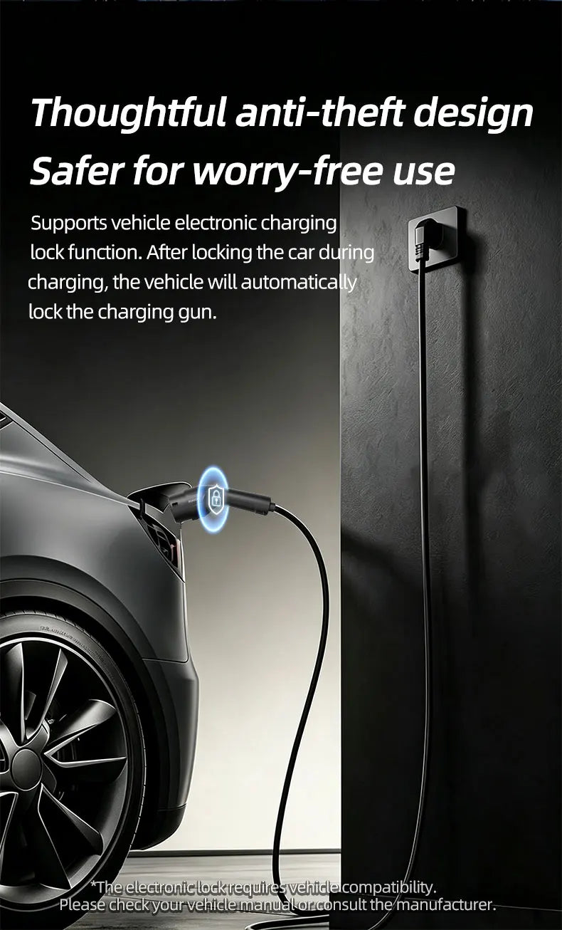 Portable 3.5KW 16A EV Charger with 3M-20M Cable Type2 IEC62196 EU Plug Wallbox Adapter Plug And Charge for Electric Vehicles