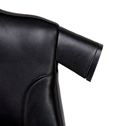 Sexy Ankle Boots For Women Winter Shoes Custom Black White High Heels Lace Up Short Boot Autumn Pumps Large Size 43 WSH5218