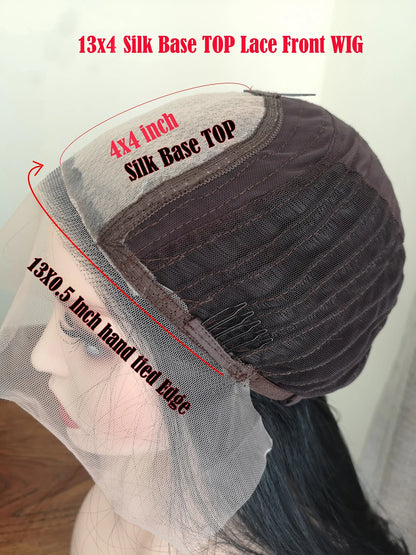 Brown Blonde Balayage Human Hair Glueless Lace Short Bob Wigs 13x4 Silk Top Lace Front Wigs Bleached Knots 360/Full Lace Wigs