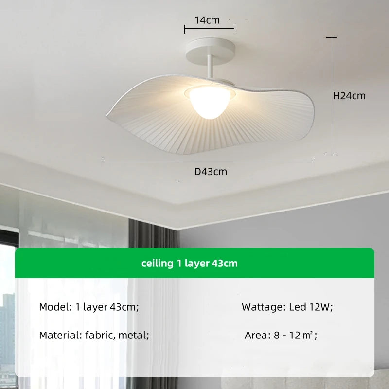 Modern Simple Fabric Led Pendant Lights Dining Room Nordic Chandelier Lamp Bar Hanging Lamp Home Decor Dimmable Light Lamparas