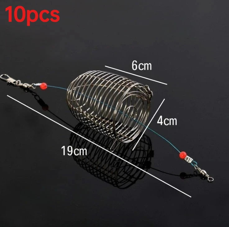 10Pcs Carp Fishing Bait Trap Cage Feeder Basket Holder Coarse Lure Feeder Carp Fishing Tackle Kit