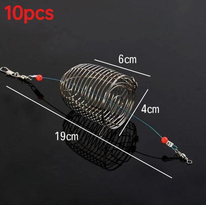 10Pcs Carp Fishing Bait Trap Cage Feeder Basket Holder Coarse Lure Feeder Carp Fishing Tackle Kit