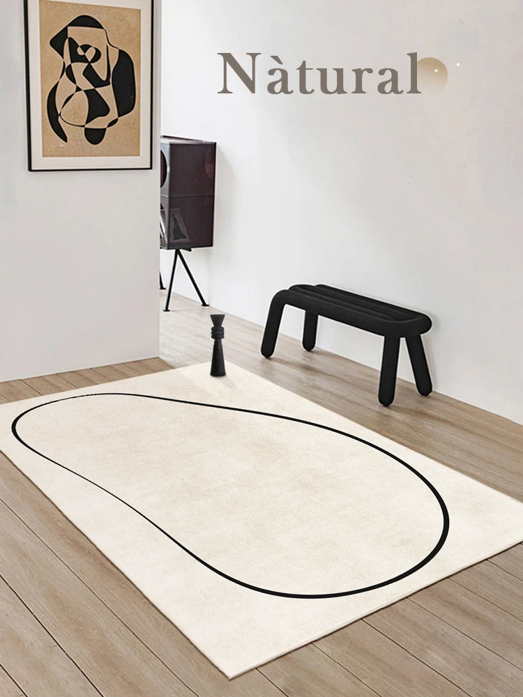 French Retro Living Room Decoration Plush Carpet Large Area Non-slip Mat Light Luxury Rugs for Bedroom Thicken Cream Lounge Rug