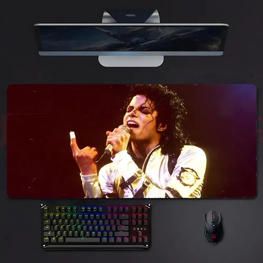Pop Music M-Michael Jackson Mouse Pad Mousepad Large Gaming LockEdge Thickened PC Table Desk Mat