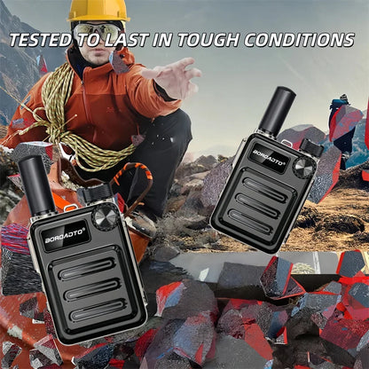 Portable UHF Walkie Talkie Two-Way Radio Long Range 400-470MHz Set - Handheld Communication Device for Emergency And Outdoor Use