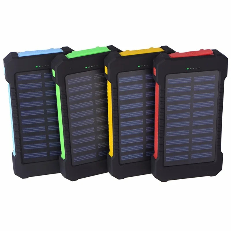 Solar Power Bank 100000mAh Waterproof Portable Solar Panel Charger Powerbank for iPhone16 Samsung Huawei Xiaomi External Battery