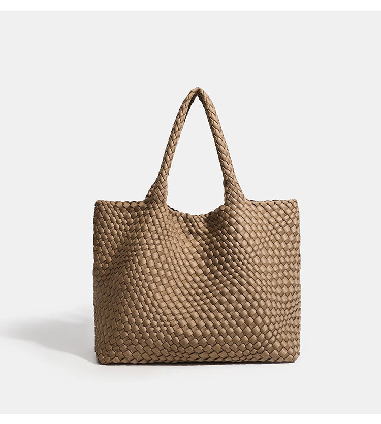 Large size women's tote bag Women's fashion bags 2024 Hot product Neoprene material women's hand-woven bag Large volume Tote bag