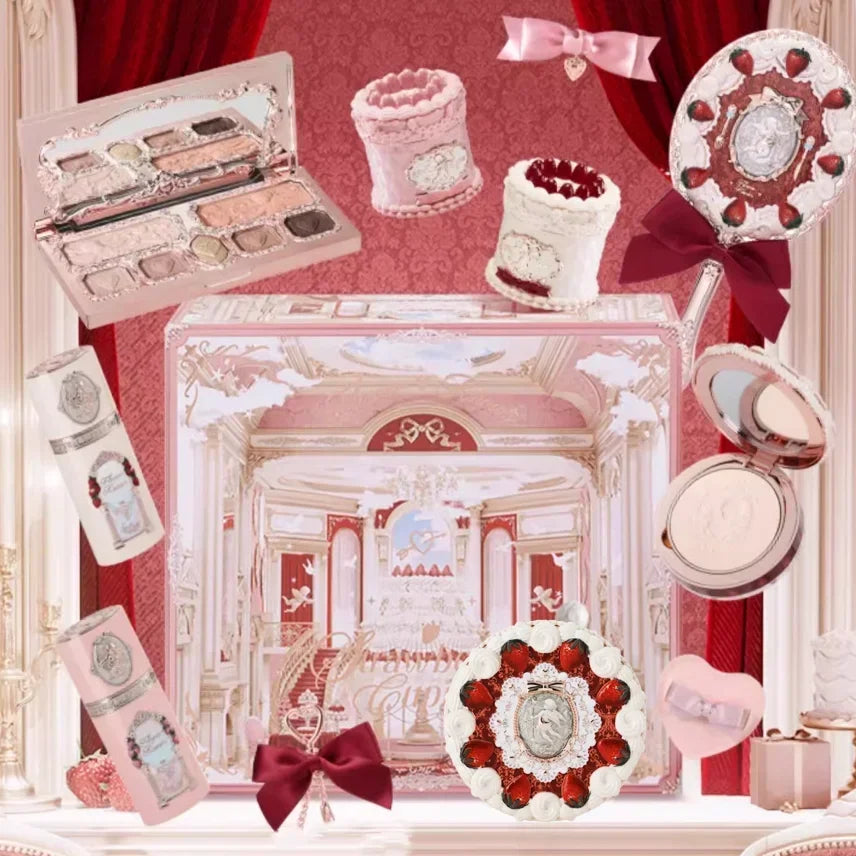 Flower Know Strawberry Cupid Box Collection Make Up Sets Cosmetics Full Set Palette Pressed Powder Blush Lipstick Mystery Box