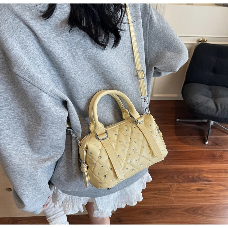 Light Luxury Rhinestone Women Handbags New Exquisite Fashion PU Leather Crossbody Bag Classic High Quality One Shoulder Pack