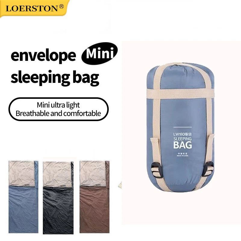 Outdoor Camping Ultralight Compact Adult Sleeping Bag Travel Washable Down Cotton Insulation Dirt-Resistant Portable Waterproof
