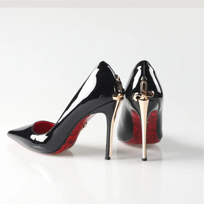 Alionly 2026 New 8CM Thin High Heels Pumps Women Pointed Toe Slip On Shoes Elegant Prom Wedding Stripper Ladies Sandals