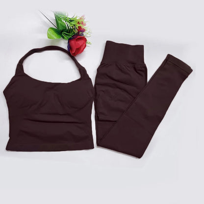 two pieces yoga outfits DF impact gym clothing fitness pants set DFNNYE woman Halter Top sports leggings Gym workout sets