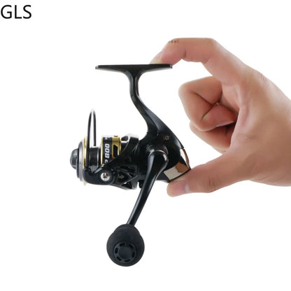 Mini Reel 500/800 Series EVA Grip Ultra Lightweight Fishing Reel 12+1BB High Speed Gear Ratio 5.2:1 Metal Mini Spinning Reel