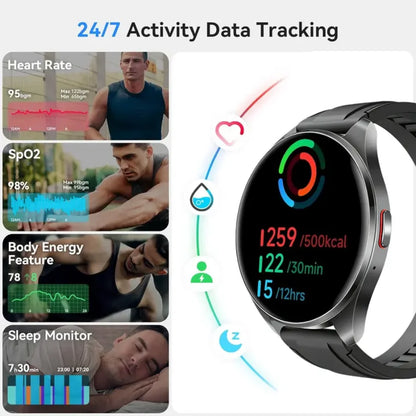 Smart Watch for Men & Women, Wireless Calling Dialing 100+ Sport Modes Fitness Tracker with Various APP Reminders Call Message Reminder Touch Screen Compatible with IOS Android Wearable Smart Bracelet Digital Wristwatch Fall