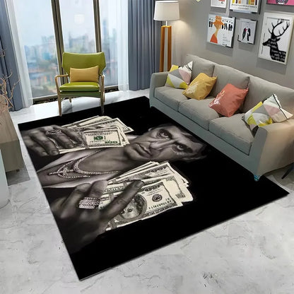 Scarface 3D Classic Movie Tony Carpet Rug for Home Living Room Bedroom Sofa Doormat Decor,kids Play Area Rug Non-slip Floor Mat