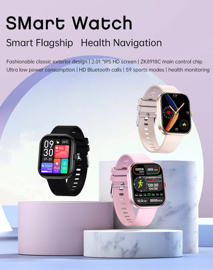 2026 New Smart Watches Women Full Touch Screen Bluetooth Call Waterproof Sport Fitness Tracker Lady Watches Smartwatch For Men