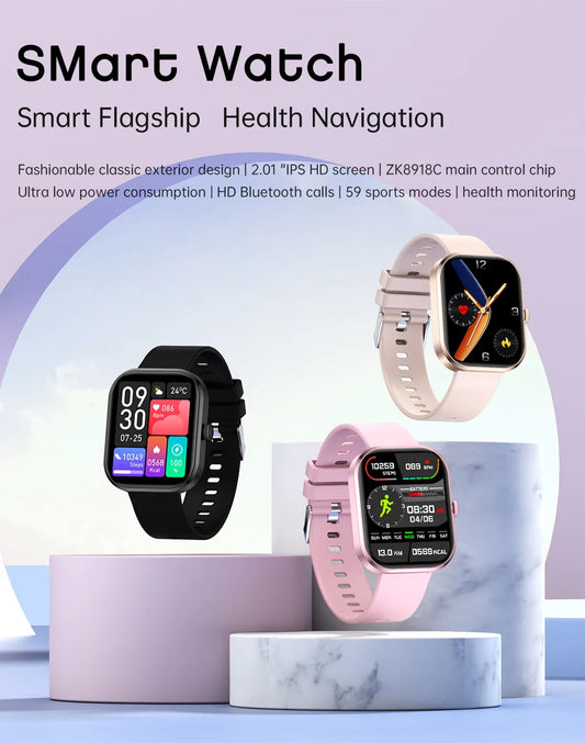2026 New Smart Watches Women Full Touch Screen Bluetooth Call Waterproof Sport Fitness Tracker Lady Watches Smartwatch For Men