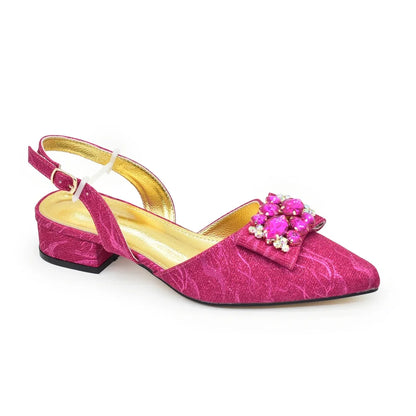 Ladies Shoe and Bag Set Latest Designers Women Nigerian Italian Shoes and Bag Set Decorated with Rhinestone Luxury Wedding Pumps