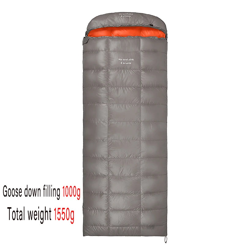Envelope-style Down Sleeping Bag Ultra-light Goose Down Waterproof Plus Size Winter Warm Travel Hiking Camping Sleeping Bag