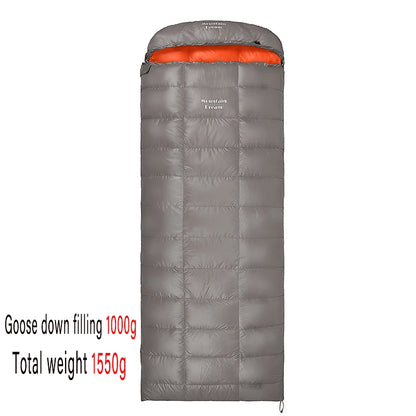 Envelope-style Down Sleeping Bag Ultra-light Goose Down Waterproof Plus Size Winter Warm Travel Hiking Camping Sleeping Bag