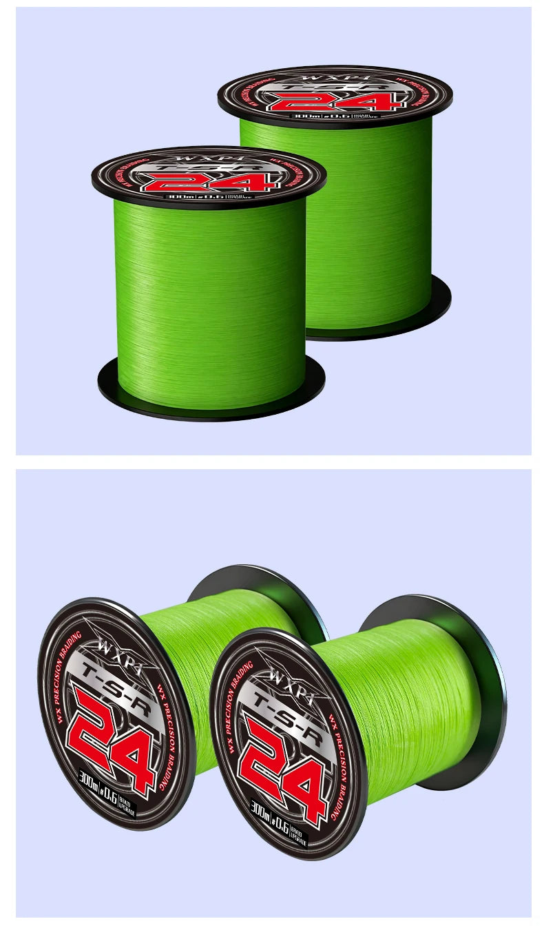 2026 New YGKX 24 Strand 300/500/1000m Japan PE Braided Super Strong Fishing Line Japan PE Braided Fishing Line Floating Pesca