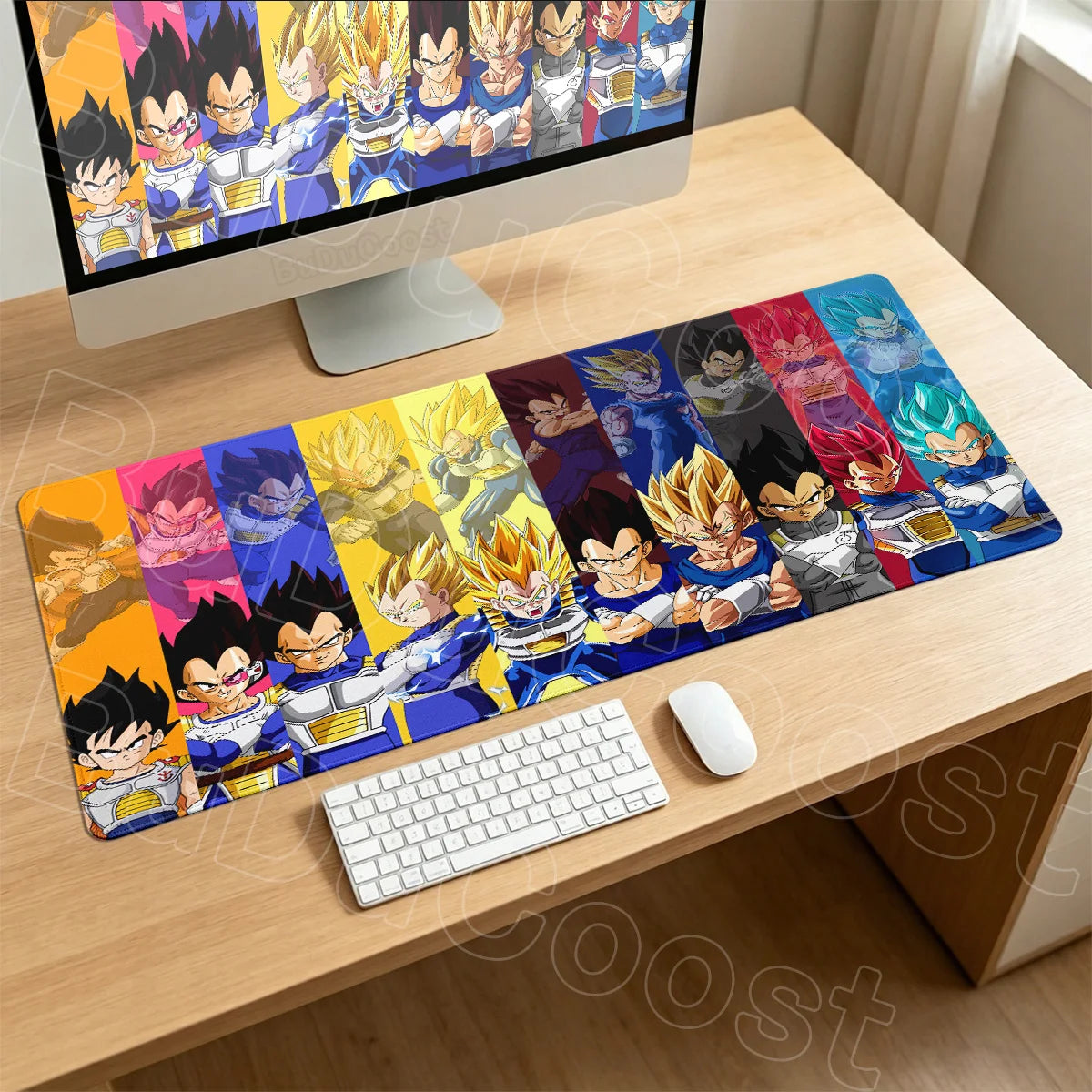 Anime Gaming Anti-slip Mousepad 300x600mm Computer Gamer Carpet Gift Dragon Ball Vegeta Lock Edge Deskmat XL Laptop Keyboard Rug
