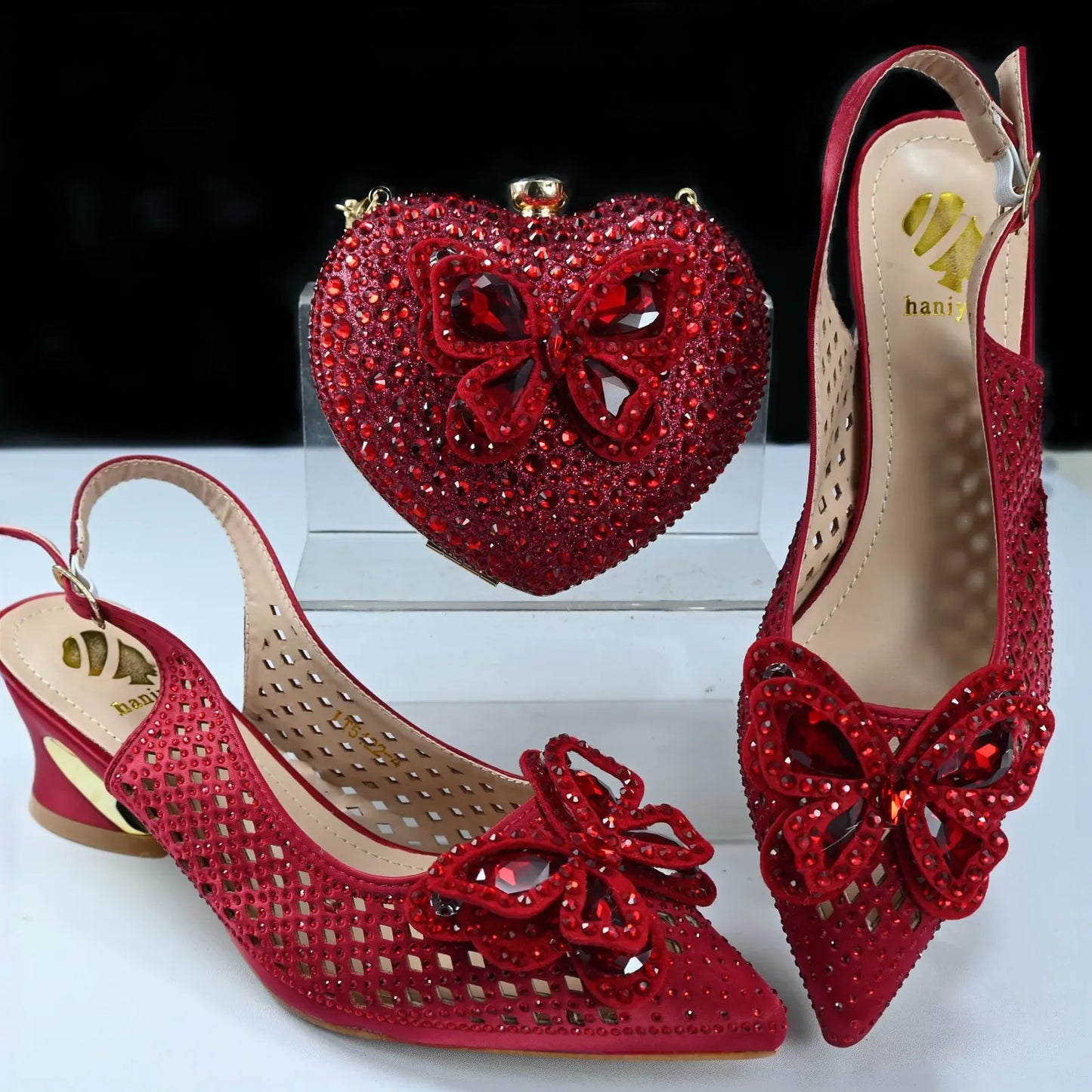 Doershow hot selling Shoes and Bags To Match Set Italy Party Pumps Italian Matching Shoe and Bag Set for Party!   SQ1-1