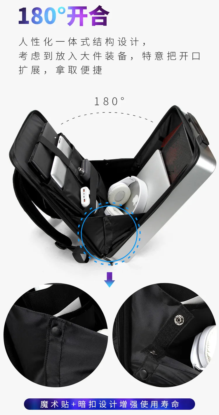 Gaming Laptop Backpack Anti-theft Waterproof Backpack USB Men's PC Hard Shell Business Travel Backpack Stereotype Game Bag 17.3