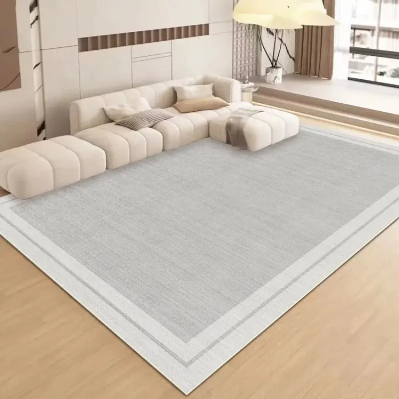 VIKAMA Nordic Style Living Room Carpet Soft Non-Slip Dirt Resistant Mat for Sofa End Table Bedroom Cloakroom Home Decor