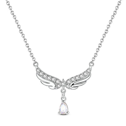 Luxury Necklace 925 Silver Original Sterling Zircon Dragonfly Butterfly Firefly Star Moon Chain Link For Women Wedding Jewelry