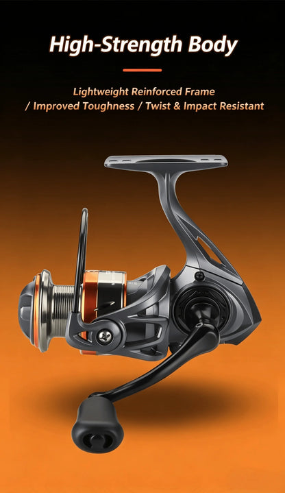 Okuma Spinning Reel Model 3+1 Ball Bearings 5.2:1 Ratio Corrosion Resistant Body Large Adjustment Drag Knob Fishing Wheel