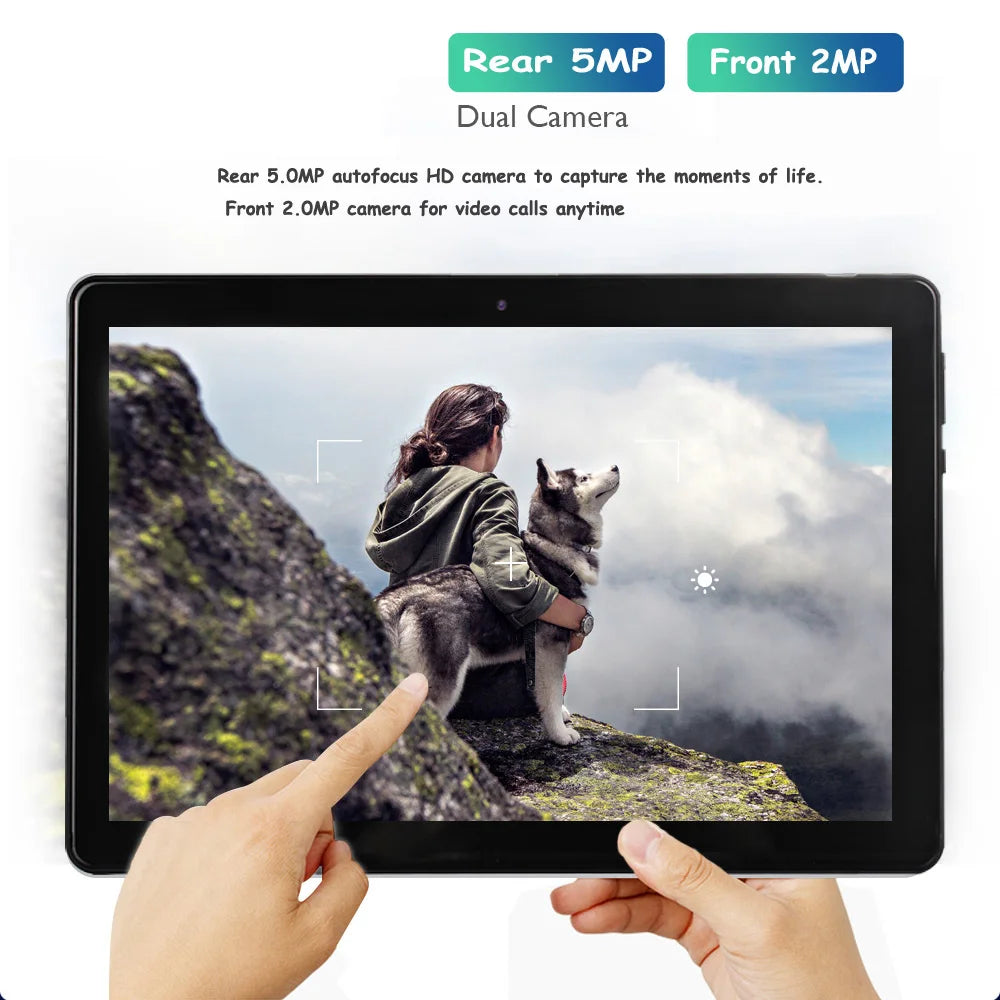 BDF S10 New 10.1 Inch Android Tablet Pc Google Play Dual Cameras Octa Core Dual SIM Phone Call Tablets BT Wi-Fi 4GB RAM 64GB ROM