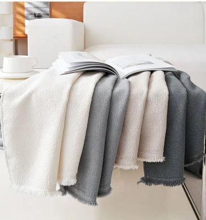 1pcs Solid color Sofa Cover Simple Anti-cat Scratch Solid Color Cushion Home Living Room Seat Dustproof Blanket