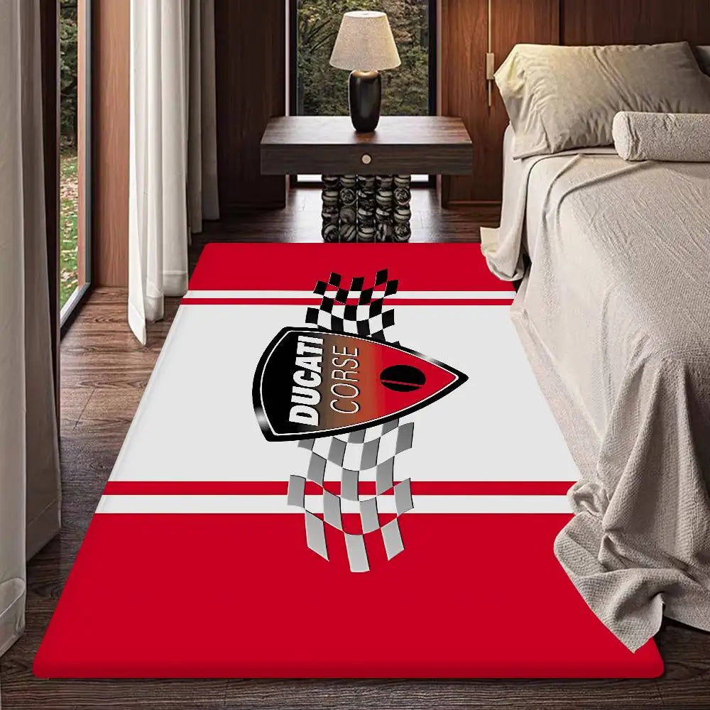Motorcycle LOGO D-Ducati Floor Mat Rectangle Anti-slip Home Soft Badmat Front Door Indoor Outdoor Mat Hotel Decor Mat