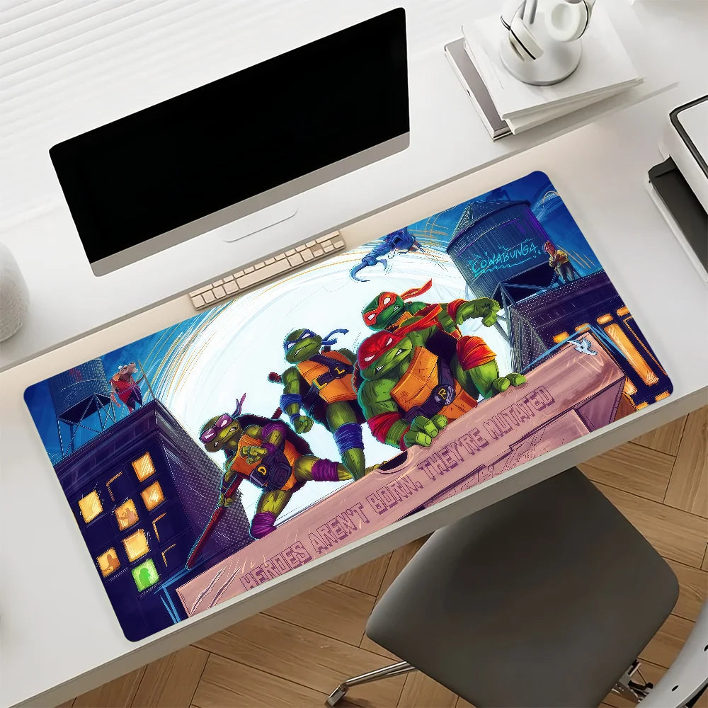 Cartoons Animations T-TMNT-T Mouse Pad Anti Slip Rubber Edge Locked Thickened Laptop Gaming Desk Mat
