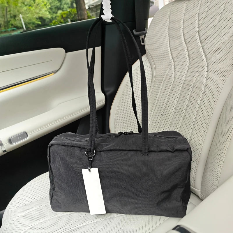 Brand Nylon Bowling Tote Bag Women Luxury Large Capacity Simple Versatile Shoulder Purse Ultralight Zipper Commuting Travel Bag