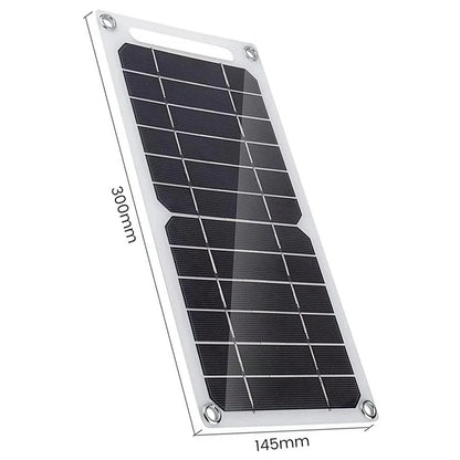 Fast Charging Dual Solar Panel Hiking Camping  USB 5V Waterproof Portable  Mobile Phone Power Bank Charging Detachable fold