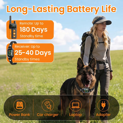 2026 New AI Dog Training Collar for 10-120lbs Dogs,2 in 1 Automatic Anti Bark Electric Collar,3300FT IPX7 Dog Shock Collar