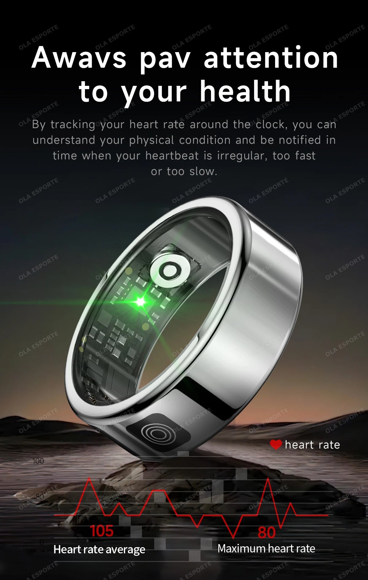 2026 Smart Ring with Display Screen and Touch, Wireless Charging, Health Manager, 5 ATM Waterproof For Men Women Rings R12 R11
