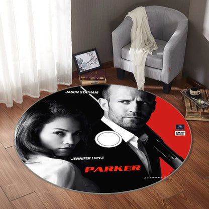 Game CD Rug Round Mat Circle Carpet Bath Mat Black Mat Home Decoration Rugs for Kitchen Carpets for Living Room custom carpet