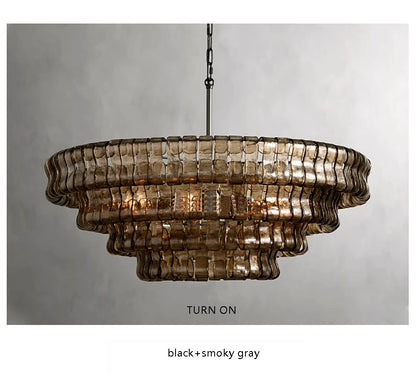 Glass Chandeliers Lights 2026 Classic Round Hanging Lamps for Ceiling Home Decoration Lighting Gold Lustres Lamparas De Teto