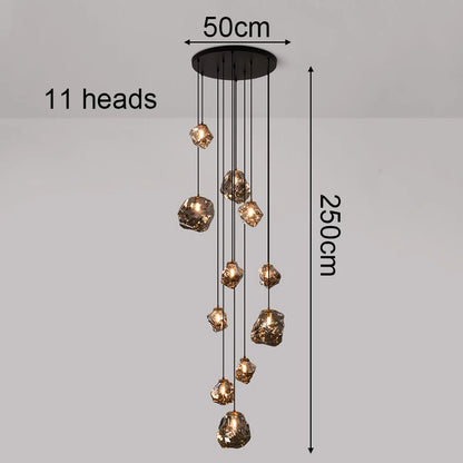 Modern Stair chandelier Pendant lights indoor lighting Ceiling lamp hanging light led Chandeliers for living room indoor lightin