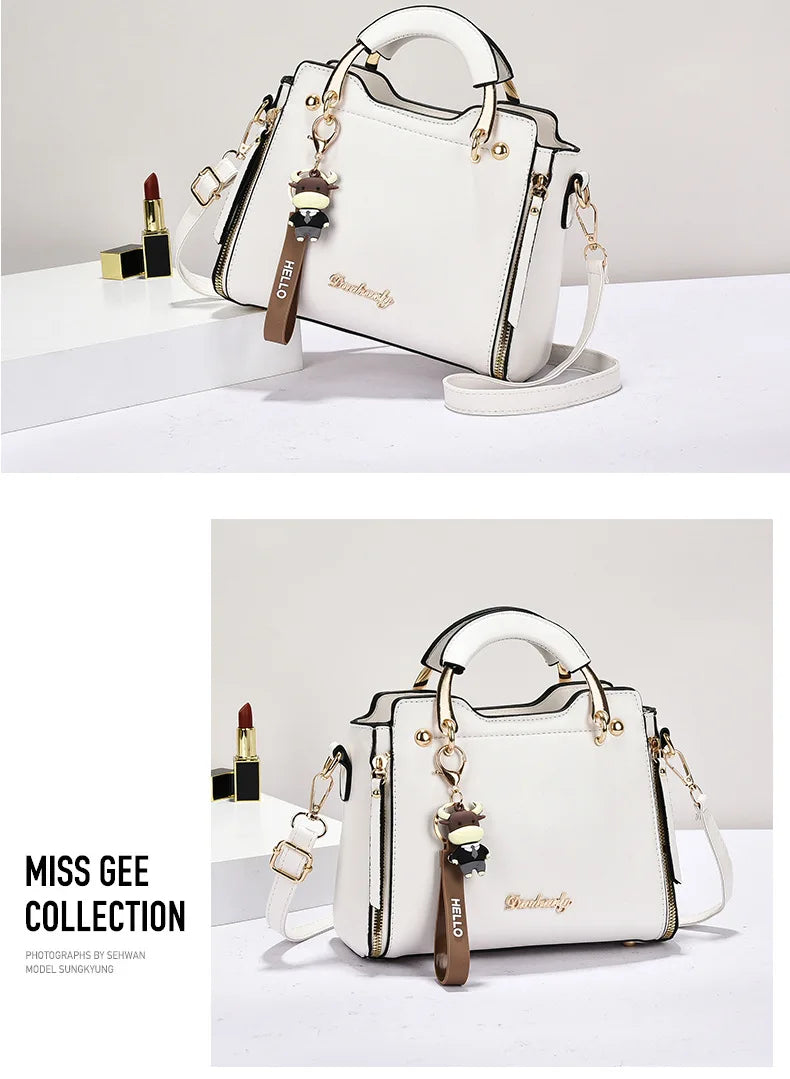 New women bag Fashion Shoulder bags handbag  for women 2025  Handbags leather Printed monogram single shoulder straddle bag