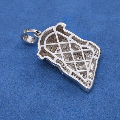 ICEBLING S925 Silver VVS1 Moissanite Jesus Pendant Necklace Men Iced Out Jesus Hip Hop Rapper Jewelry Comes With GRA Certificate