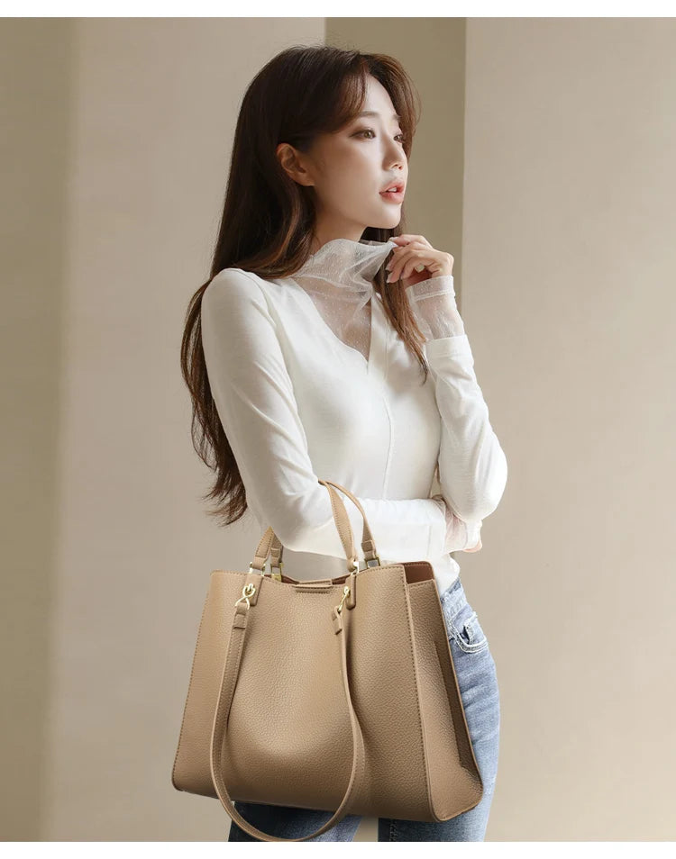 Genuine Brand Luxury Designer Women Bags High Quality Leather Shoulder Crossbody Messenger Tote Bag Large Handbag Purses