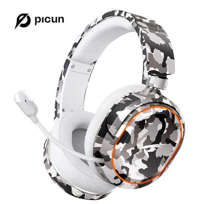 Picun G2 Wireless Gaming Headset Bluetooth 2.4G Headphones 7.1 Surround 5ms Low Latency ENC Mic for PC PS4 PS5 Phone Switch