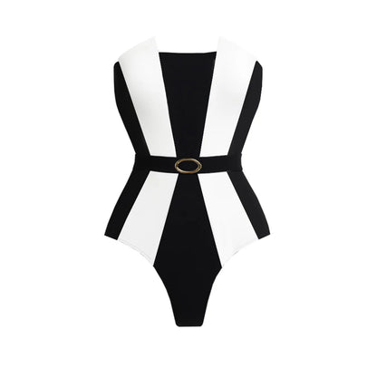 2Pcs Black White Swimsuit 2026 Bandeau Biquini Women Sexy Bikini Push Up Swimwear Female Patchwork Dress Bathing Suits Beachwear