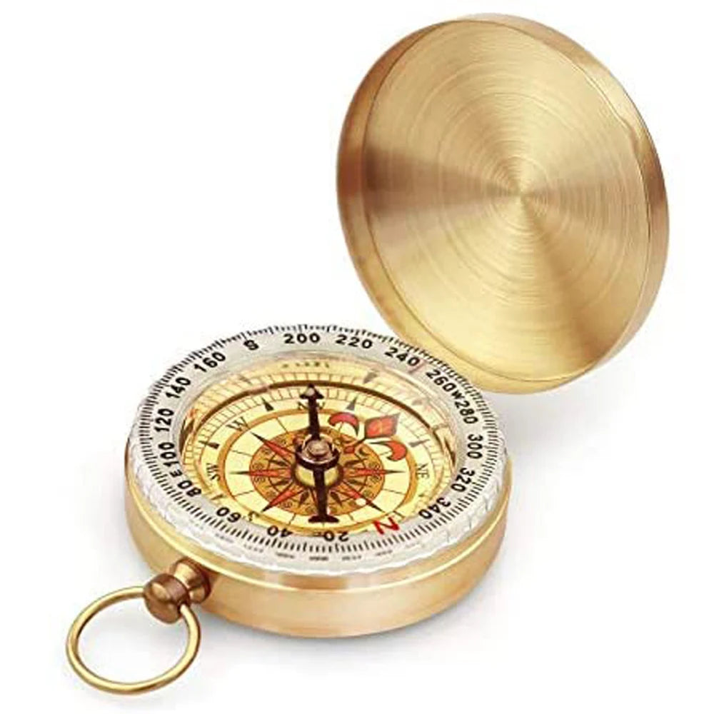 Glow-in-the-Dark Metal Pocket Compass | Camping Survival & Hiking Navigation |  Hiking Compass
