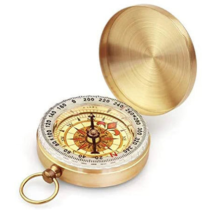 Glow-in-the-Dark Metal Pocket Compass | Camping Survival & Hiking Navigation |  Hiking Compass