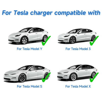 JNTAFEV EV Charger Portable 3.6kW TS-NACS Charger Plug 2.8" LCD Screen with Set Delay Schedule Charging Station for Tesla Cars